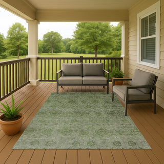 Dalyn Burano BU8 Olive Machine Washable Area Rug Outdoor Lifestyle Image Feature