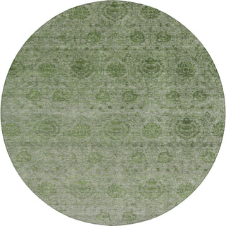 Dalyn Burano BU8 Olive Machine Washable Area Rug Round Main Image