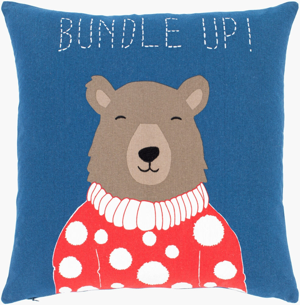 Surya Bundle Up Bear BUB-001 Dark Blue main image