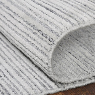 Ancient Boundaries Fog FOG-1215 Grey/White Stri� Area Rug Alternative Image