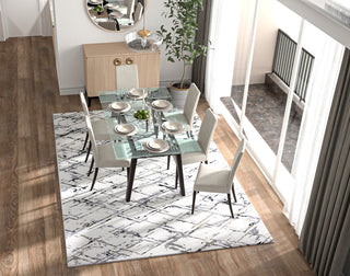Bashian Carlyle C190-CA105 Ivory/Grey Area Rug Lifestyle Image Feature