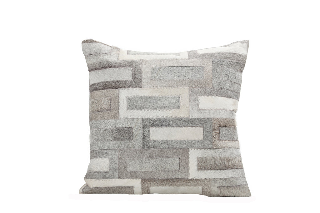 Auskin Cowhide And Leather Flagstone Branded White/Tan main image