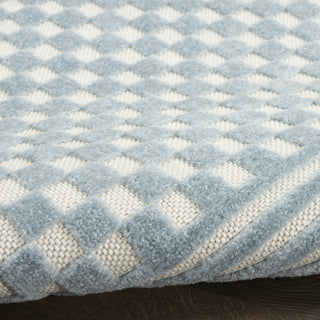 Nourison Care Free CAF02 Blue Area Rug Corner Image