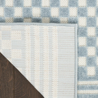 Nourison Care Free CAF02 Blue Area Rug Corner Image