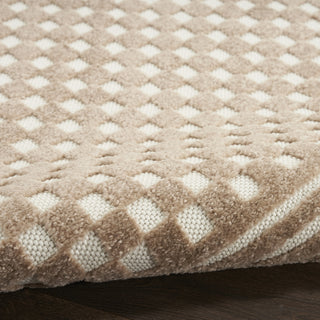 Nourison Care Free CAF02 Brown Area Rug Corner Image