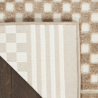 Nourison Care Free CAF02 Brown Area Rug Corner Image