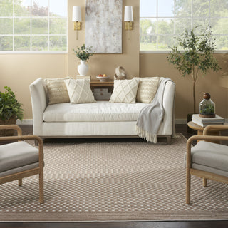 Nourison Care Free CAF02 Brown Area Rug Room Image Feature
