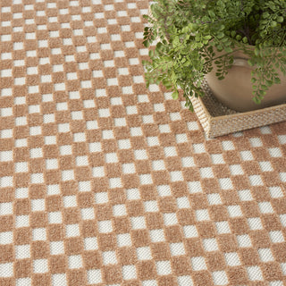 Nourison Care Free CAF02 Copper Area Rug Corner Image