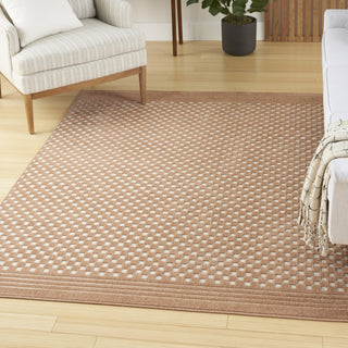 Nourison Care Free CAF02 Copper Area Rug Corner Image