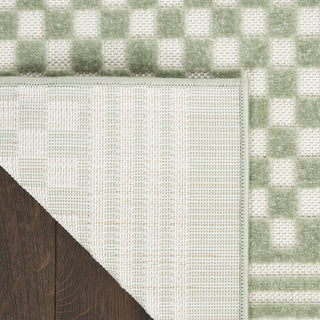 Nourison Care Free CAF02 Green Area Rug Corner Image