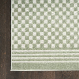 Nourison Care Free CAF02 Green Area Rug Detail Image