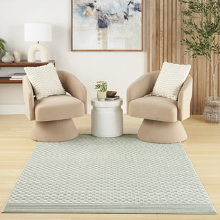 Nourison Care Free CAF02 Green Area Rug Room Image Feature