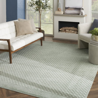 Nourison Care Free CAF02 Green Area Rug Corner Image