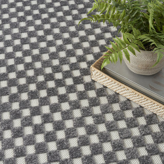 Nourison Care Free CAF02 Grey Area Rug Corner Image
