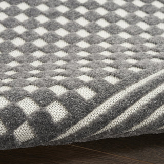 Nourison Care Free CAF02 Grey Area Rug Corner Image