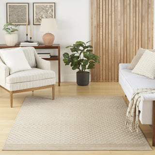 Nourison Care Free CAF02 Taupe Area Rug Room Image Feature