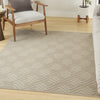 Nourison Care Free CAF03 Beige Area Rug Corner Image