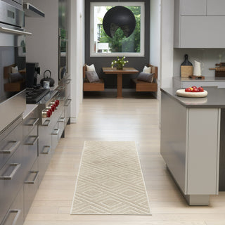 Nourison Care Free CAF03 Beige Area Rug Corner Image