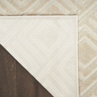 Nourison Care Free CAF03 Beige Area Rug Corner Image