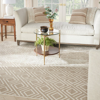 Nourison Care Free CAF03 Beige Area Rug Corner Image