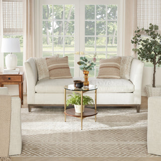 Nourison Care Free CAF03 Beige Area Rug Room Image Feature