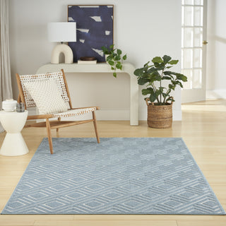 Nourison Care Free CAF03 Blue Area Rug Room Image Feature