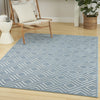 Nourison Care Free CAF03 Blue Area Rug Corner Image