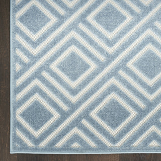 Nourison Care Free CAF03 Blue Area Rug Detail Image