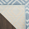 Nourison Care Free CAF03 Blue Area Rug Corner Image