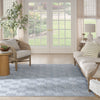 Nourison Care Free CAF03 Blue Area Rug Room Image Feature