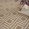 Nourison Care Free CAF03 Brown Area Rug Corner Image