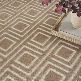 Nourison Care Free CAF03 Brown Area Rug Corner Image