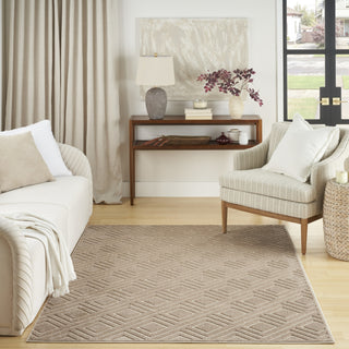 Nourison Care Free CAF03 Brown Area Rug Room Image Feature