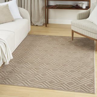 Nourison Care Free CAF03 Brown Area Rug Corner Image