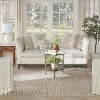 Nourison Care Free CAF03 Brown Area Rug Room Image Feature