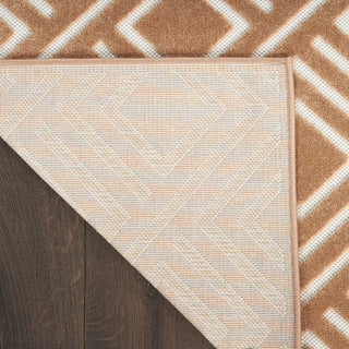 Nourison Care Free CAF03 Copper Area Rug Corner Image