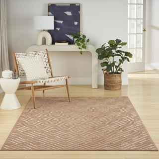 Nourison Care Free CAF03 Copper Area Rug Room Image Feature