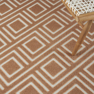 Nourison Care Free CAF03 Copper Area Rug Corner Image