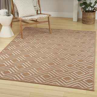 Nourison Care Free CAF03 Copper Area Rug Corner Image