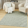 Nourison Care Free CAF03 Green Area Rug Corner Image