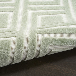 Nourison Care Free CAF03 Green Area Rug Corner Image