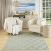 Nourison Care Free CAF03 Green Area Rug Room Image Feature