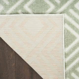 Nourison Care Free CAF03 Green Area Rug Corner Image