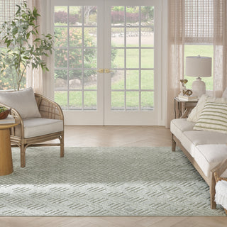 Nourison Care Free CAF03 Green Area Rug Room Image Feature