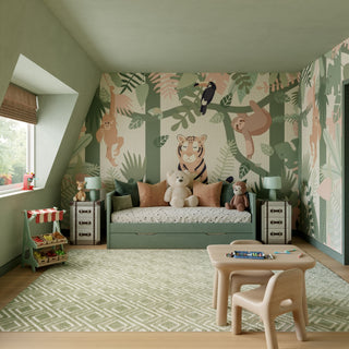 Nourison Care Free CAF03 Green Area Rug Room Image Feature