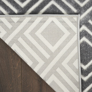 Nourison Care Free CAF03 Grey Area Rug Corner Image
