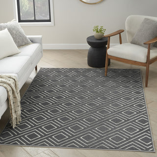 Nourison Care Free CAF03 Grey Area Rug Corner Image