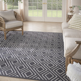 Nourison Care Free CAF03 Grey Area Rug Corner Image