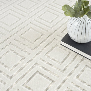 Nourison Care Free CAF03 Ivory Area Rug Corner Image