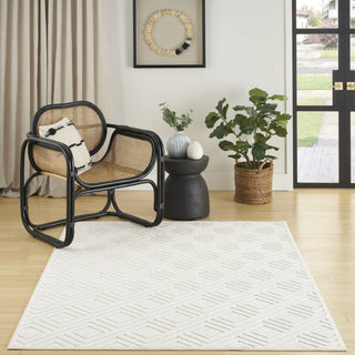 Nourison Care Free CAF03 Ivory Area Rug Room Image Feature